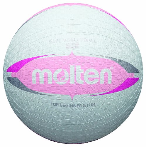 Molten Kinder Dodgeball Ball, Weiß/Pink, 155 g, Durchmesser: 200 mm von Molten