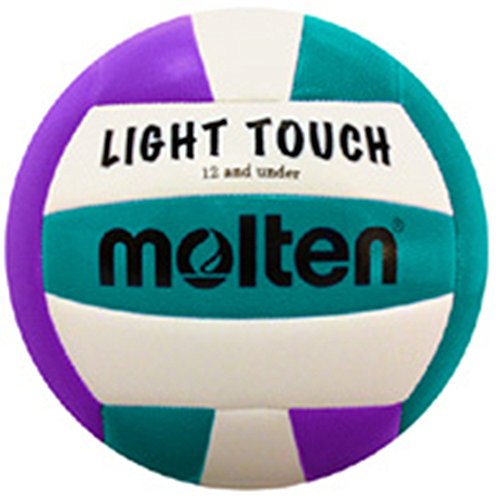 Molten MS240–3 Leicht-Volleyball, rot/weiß/blau, MS240-VA, Purple/Aqua, 12 & Under/8.1 oz von Molten