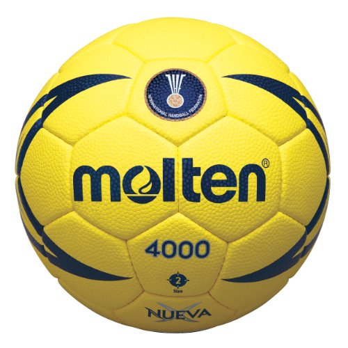 Molten Offizielle IHF-genehmigte PU-Leder-Handball, gelb/blau, Größe 3 von Molten