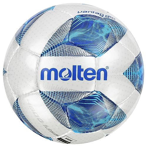 Molten Top Futsalball-F9A4800 weiß/blau/Silber Futsal von Molten