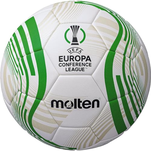 Molten UEFA Europa Conference League 2022/23 Fußball weiß/grün, 5 von Molten