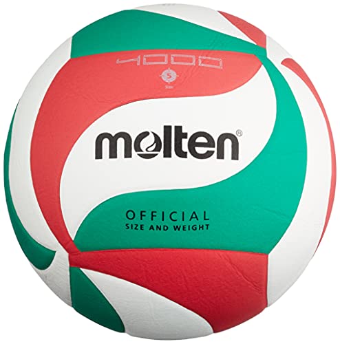 Molten Volleyball V5M4000, Weiß/Grün/Rot, 5 von Molten