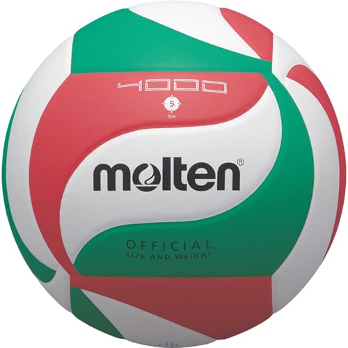 Molten Volleyball V5M4000, Weiß/Grün/Rot, 5 von Molten