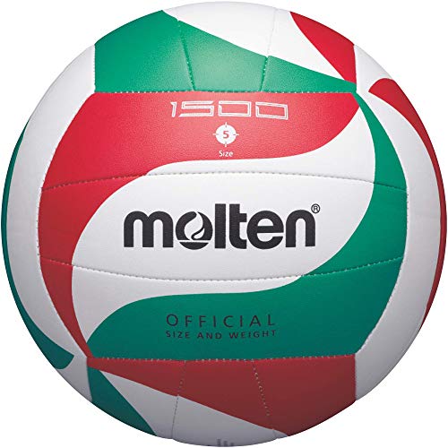 molten Volleyball V5m1500 Ball, Weiß/Grün/Rot, 5 von Molten
