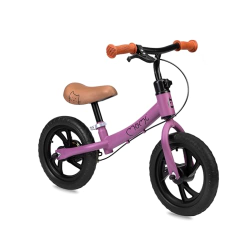 Momi BREKI Kinderlaufrad für Mädchen und Jungen ab 3 Jahren (max. Körpergewicht 25 kg), Stabiler, Leichter Metallrahmen 3 kg, regulierbare Sattelhöhe mit Quick Release, pannensichere Eva-Räder von Momi