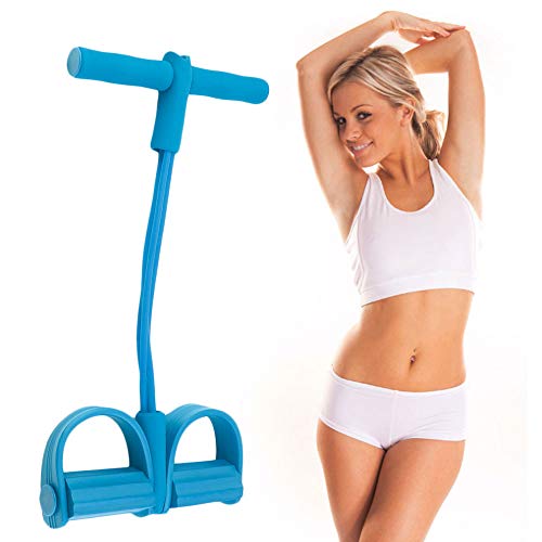 Elastisches Sit Up Pull Seil Pedal Widerstandsband mit Griff, 4 Schläuche Fitness Tension Sit-Up Übungsgerät Yoga Body Sport Trimmer Shaper für Bauch/Taille/Arm/Beine Stretching Schlankheitstraining von Monarchy