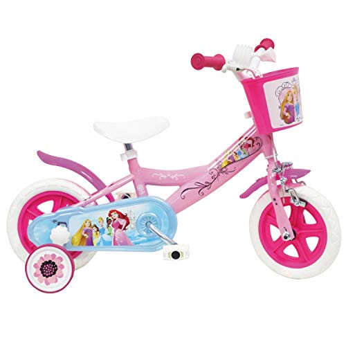 Disney Prinzessinnen Fahrrad 10 Zoll von 2 auf 3 Jahre, Mehrfarbig, größenverstellbar von Mondo