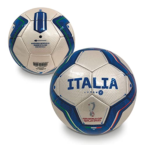 Mondo Toys - Fußball genäht FIFA 2022 - Italien - Offizielles Produkt - Größe 5-400 g - Farbe Weiß Hellblau - 13441 von Mondo