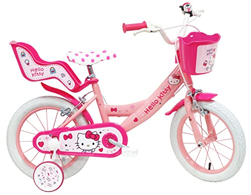 Mondo Toys - HELLO KITTY Fahrrad -Kinder/Mädchen – Größe 14 Zoll – Rollen und Bremse vorne/hinten – 25635 von Mondo