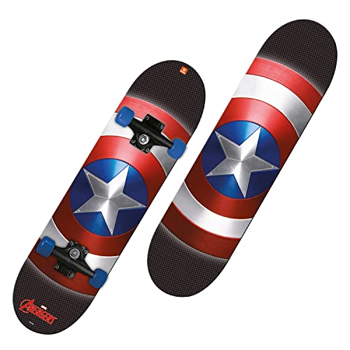 Mondo Toys – Skateboard Captain America – PVC-Räder – 9-lagiges Brett – 80 x 20 – 28099 von Mondo