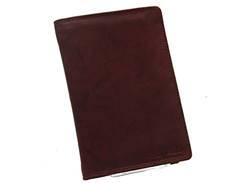 Große Herren Leder Brieftasche Ausweismappe präsentiert von RabamtaGO® - (braun) von Money Maker