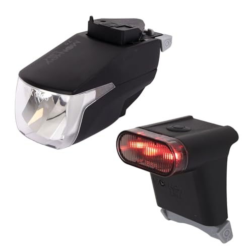 MonkeyLink Light 50 LUX SET RECHARGE Beleuchtungsset fürs Fahrrad, Fahrradzubehör (Fahrradbeleuchtung für vorne und hinten, magnetische Befestigung, fester Halt, mit StVZO-Zulassung), Schwarz von MonkeyLink