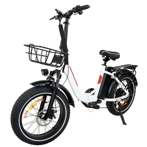 Elektrofahrrad, Falten Ebike Hydraulische Druckbremse Elektrische Fahrräder Power Assisted Pending Fahrrad Mountain E-Bike mit Smart LCD Display 20" x 4.0 Fettreifen von Monnadu