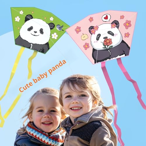 Monnadu Kinder-Panda-Drachen im Taschenformat, guter Anfänger-Kit, mit Aufbewahrungstasche, leicht zu fliegen, Mini-Drachen, bunt, Cartoon-Tierdrachen, Erwachsene, Jungen, Mädchen, Geschenk für den von Monnadu