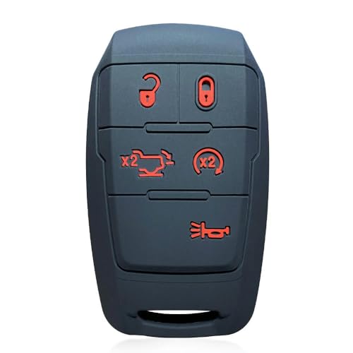 Monocitic - Autoschlüsselhülle Silikon-Schlüsseletui Fernbedienungshülle - passt für Dodge Ram 1500 2500 2020 2019 von Monocitic