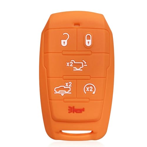 Monocitic - Autoschlüsselhülle Silikon-Schlüsseletui Fernbedienungshülle - passt für Dodge Ram 1500 2500 2020 2019 von Monocitic