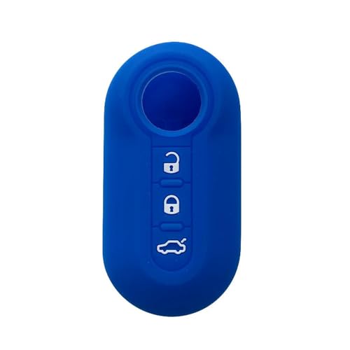Monocitic - Autoschlüsselhülle Silikon-Schlüsseletui Fernbedienungshülle - passt für FIAT Pando Punto Ducato Grande Doblo 500 von Monocitic