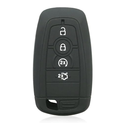 Monocitic - Autoschlüsselhülle Silikon-Schlüsseletui Fernbedienungshülle - passt für Ford Explorer Fusion Ecosport Kuga Mustang 2020 von Monocitic