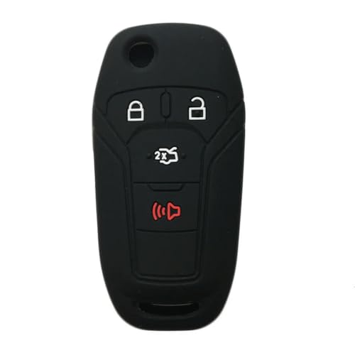 Monocitic - Autoschlüsselhülle Silikon-Schlüsseletui Fernbedienungshülle - passt für Ford Fusion passt für Mustang Fiesta F150 von Monocitic
