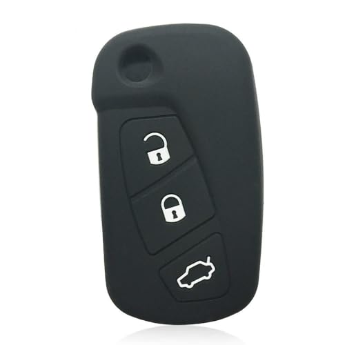 Monocitic - Autoschlüsselhülle Silikon-Schlüsseletui Fernbedienungshülle - passt für Ford KA MK2 Urban Street Ka 2008-2016 von Monocitic