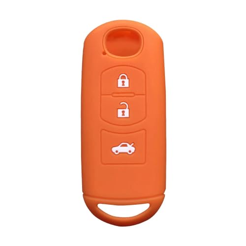 Monocitic - Autoschlüsselhülle Silikon-Schlüsseletui Fernbedienungshülle - passt für Mazda 6 GH 2 3 Cx-5 CX-8 CX-4 Demio Sch5 Atenza von Monocitic