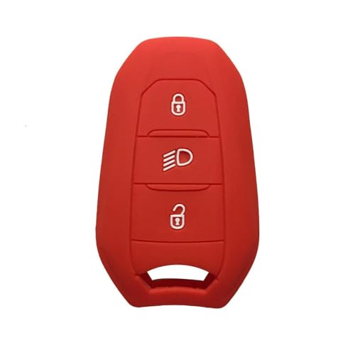 Monocitic - Autoschlüsselhülle Silikon-Schlüsseletui Fernbedienungshülle - passt für Peugeot 208 DS3 5008 DS5 DS6 passt für Citroen C4 C5 X7 von Monocitic