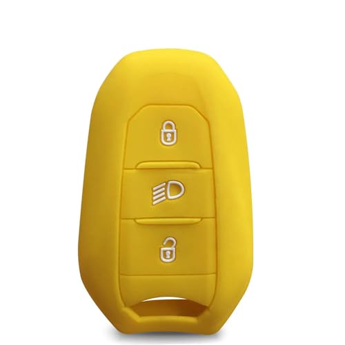Monocitic - Autoschlüsselhülle Silikon-Schlüsseletui Fernbedienungshülle - passt für Peugeot 208 DS3 5008 DS5 DS6 passt für Citroen C4 C5 X7 von Monocitic