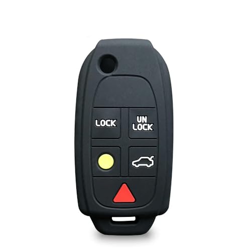 Monocitic - Autoschlüsselhülle Silikon-Schlüsseletui Fernbedienungshülle - passt für Volvo XC70 XC90 V50 V70 S60 S80 C30 von Monocitic
