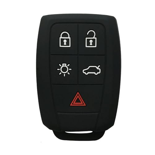 Monocitic - Autoschlüsselhülle Silikon-Schlüsseletui Fernbedienungshülle - passt für Volvo Xc90 V50 S40 C70 S60 D5 C30 von Monocitic