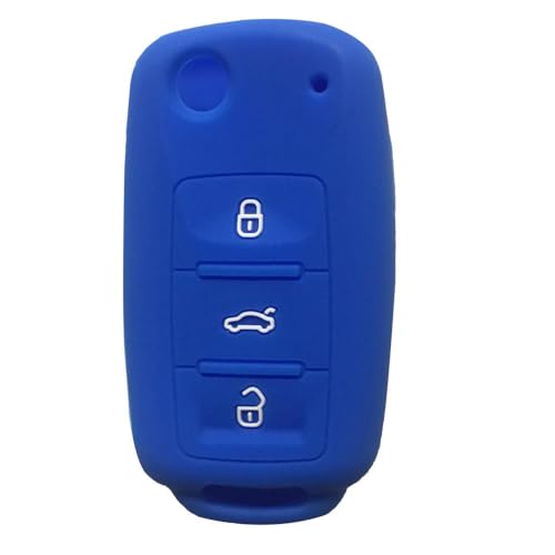 Monocitic - Autoschlüsselhülle Silikon-Schlüsseletui Fernbedienungshülle - passt für Vw passt für Golf 7 passt für Jetta Passat Beetle Polo Bora von Monocitic