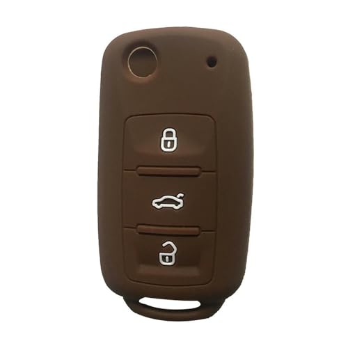 Monocitic - Autoschlüsselhülle Silikon-Schlüsseletui Fernbedienungshülle - passt für Vw passt für Golf 7 passt für Jetta Passat Beetle Polo Bora von Monocitic