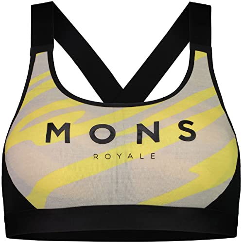 Mons Royale Damen Stella X-Back Sport BH, Limelight camo, M von Mons Royale