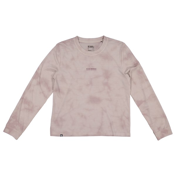 Mons Royale - Women's Icon Relaxed L/S Tie Dyed - Merinoshirt Gr S grau/rosa von Mons Royale