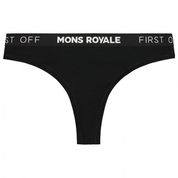 Mons Royale - Women's Merino Thong - Merinounterwäsche Gr L schwarz von Mons Royale