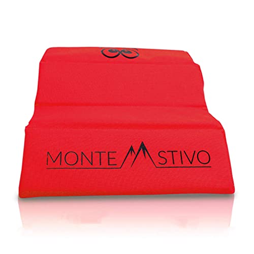 Monte Stivo® Expedition | Outdoor-Sitzmatte 30x40 cm Sitzfläche für Kinder und Erwachsene – 4-Fach faltbar | Zum Wandern (Rot) von Monte Stivo