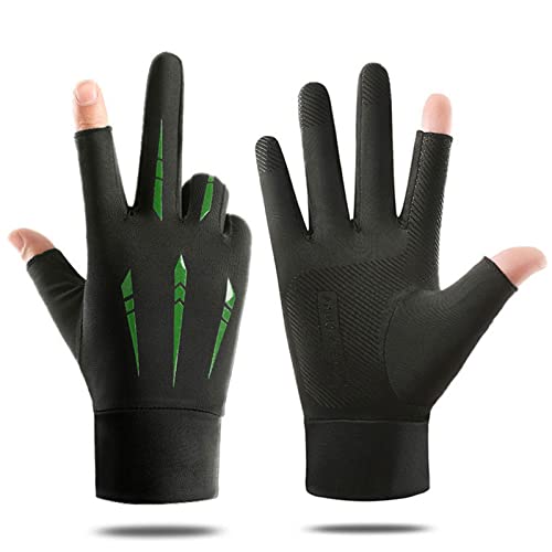 Zwei-Finger-Strickhandschuhe für Damen, einfarbig, gestrickt, atmungsaktiv, für Outdoor-Sport, Touchscreen-Handschuhe, Unisex, einfarbig von Montesy