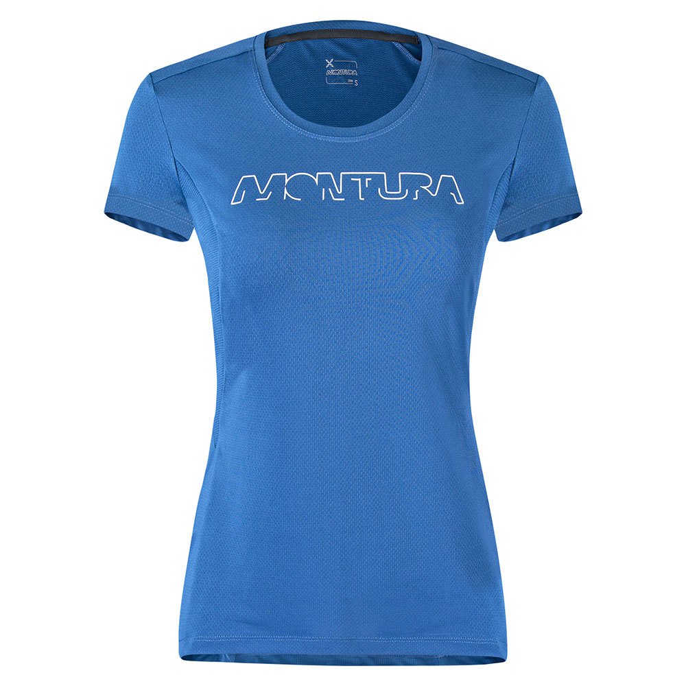 Montura Run Logo Short Sleeve T-shirt Blau L Frau von Montura