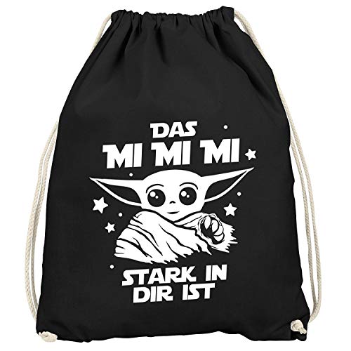 MoonWorks® Turnbeutel Parodie Spruch Das mi mi MII stark in dir ist Fun-Shirt Gymsac schwarz Unisize von MoonWorks