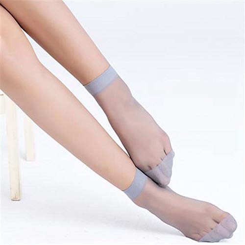 LUMoony MoonyLI Damen Söckchen Nylon Elastische Strümpfe Socken Transparente Kurze Socken High Ankle Sheer Socken 10 Paar von LUMoony
