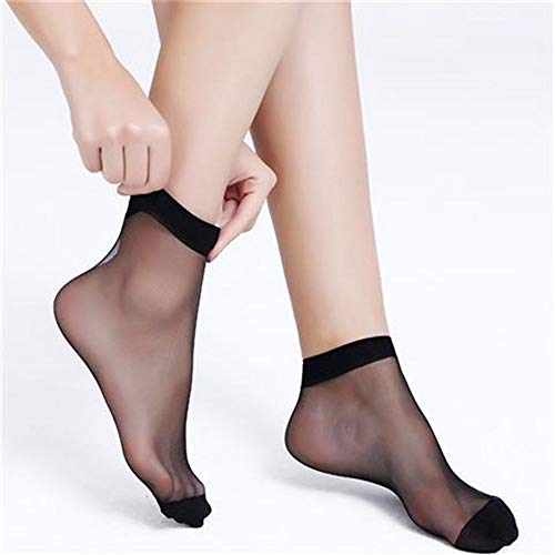 MoonyLI Damen Söckchen Nylon Elastische Strümpfe Socken Transparente Kurze Socken High Ankle Sheer Socken 10 Paar von LUMoony