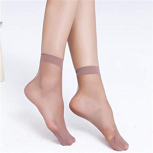 LUMoony MoonyLI Damen Söckchen Nylon Elastische Strümpfe Socken Transparente Kurze Socken High Ankle Sheer Socken 10 Paar von LUMoony