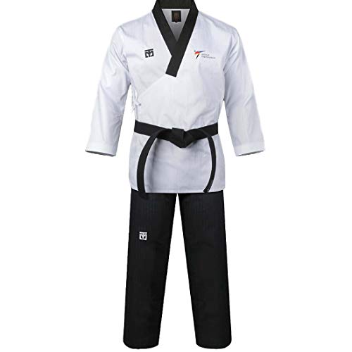 MOOTO Korea Taekwondo Poomsae Uniform WT Logo Taebek Dan MMA Kampfsport Karate Judo Kickboxen (170 - 179 cm) von Mooto