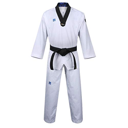 Mooto Taekwondo Extera S6 Uniform BK V-Neck Wettbewerb Dobok TKD Martial Arts MMA Judo Karate (180 (Height : 180~189cm)(5.90~6.20ft)) von Mooto