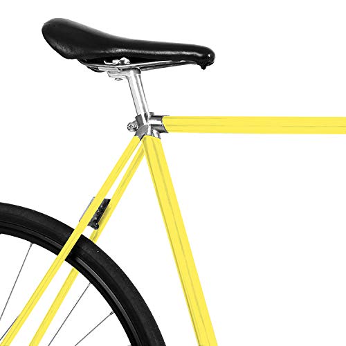 MOOXIBIKE Fresh Yellow Fahrradfolie glänzend für Rennrad, MTB, Trekkingrad, Fixie, Hollandrad, Citybike, Scooter, Rollator für circa 13 cm Rahmenumfang von MOOXIBIKE