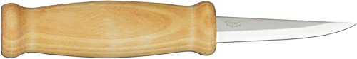 Morakniv Werkzeug Kerbschnitzmesser geölter Birkenholzgriff 3-lagig Gesamtlänge: 20.3 cm Messer, Grau, M von Morakniv