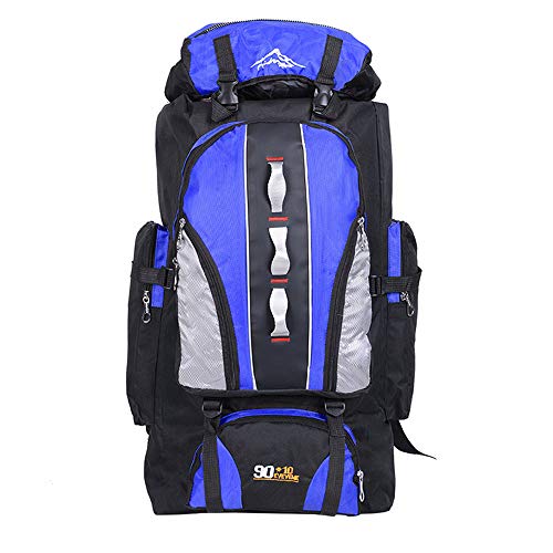 100L Leichte Packable Reiserucksack Wanderrucksack, Multifunktionale Tagesrucksack, Morbuy Faltbare Camping Trekking Rucksäcke, Utra Leicht Outdoor Sport Rucksäcke Tasche (100L,Blau) von Morbuy