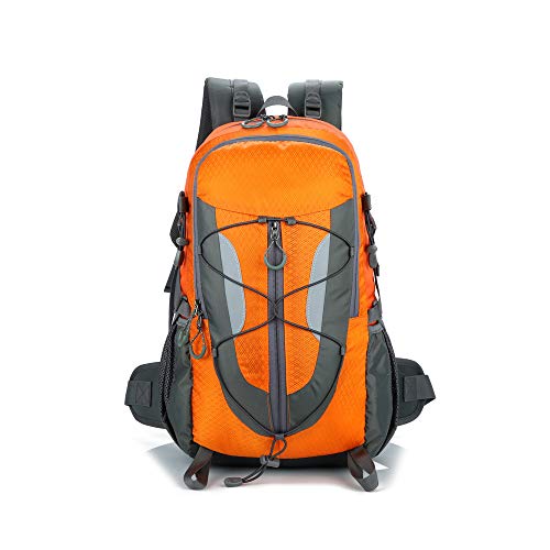 30L Leichte Packable Reiserucksack Wanderrucksack, Multifunktionale Tagesrucksack, Morbuy Faltbare Camping Trekking Rucksäcke, Utra Leicht Outdoor Sport Rucksäcke Tasche (Orange,30L) von Morbuy