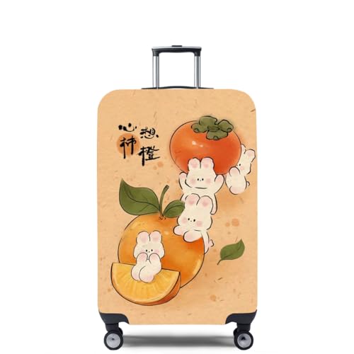 Morbuy 3D Elastisch Reise Kofferhülle, 18-32 Zoll Kofferschutzhülle Koffer Schutzhülle mit Reißverschluss Luggage Cover Waschbar Gepäck Cover mit Kofferschutz-Bezug (Kaninchen,XL) von Morbuy