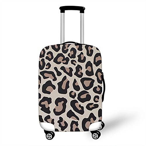 Morbuy 3D Reise Kofferhülle Kofferschutzhülle Elastisch Abdeckung Waschbar Kofferschutz Kofferbezug Reisekoffer Hülle Gepäck Luggage Cover mit Reißverschluss (Leopard Khaki,XL) von Morbuy