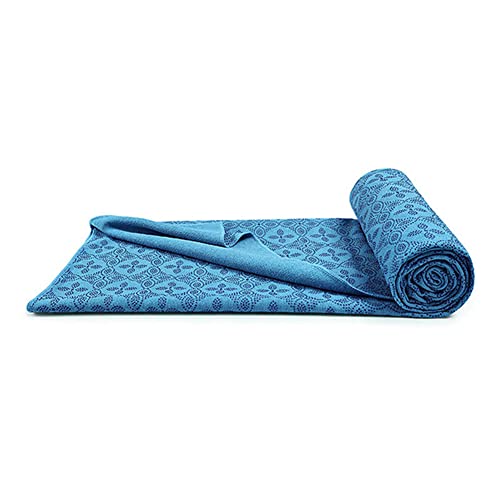 Morbuy Mikrofaser Hot Yoga Handtuch, Yoga Mat 183x63cm rutschfest Fitnesstuch Weich Atmungsaktiv Antirutsch Yogatuch Gilt für Fitness Ausbildung (183x63cm,Blau) von Morbuy